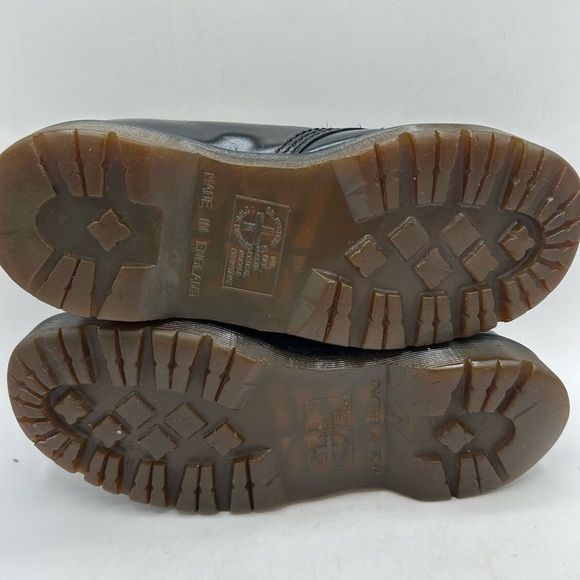 RARE VTG 80s Mens Dr. Martens 8266 Black Oxfords Sz 8 MI ENGLAND Toe Cap Platfo - Picture 11 of 15